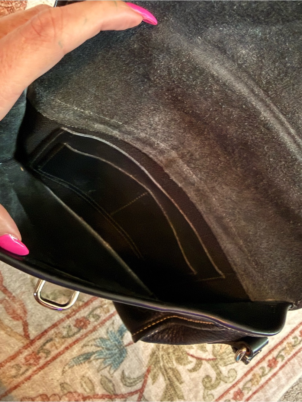 Dooney & Bourke Black Pebbled Leather Crossbody Bag - Picture 11 of 12